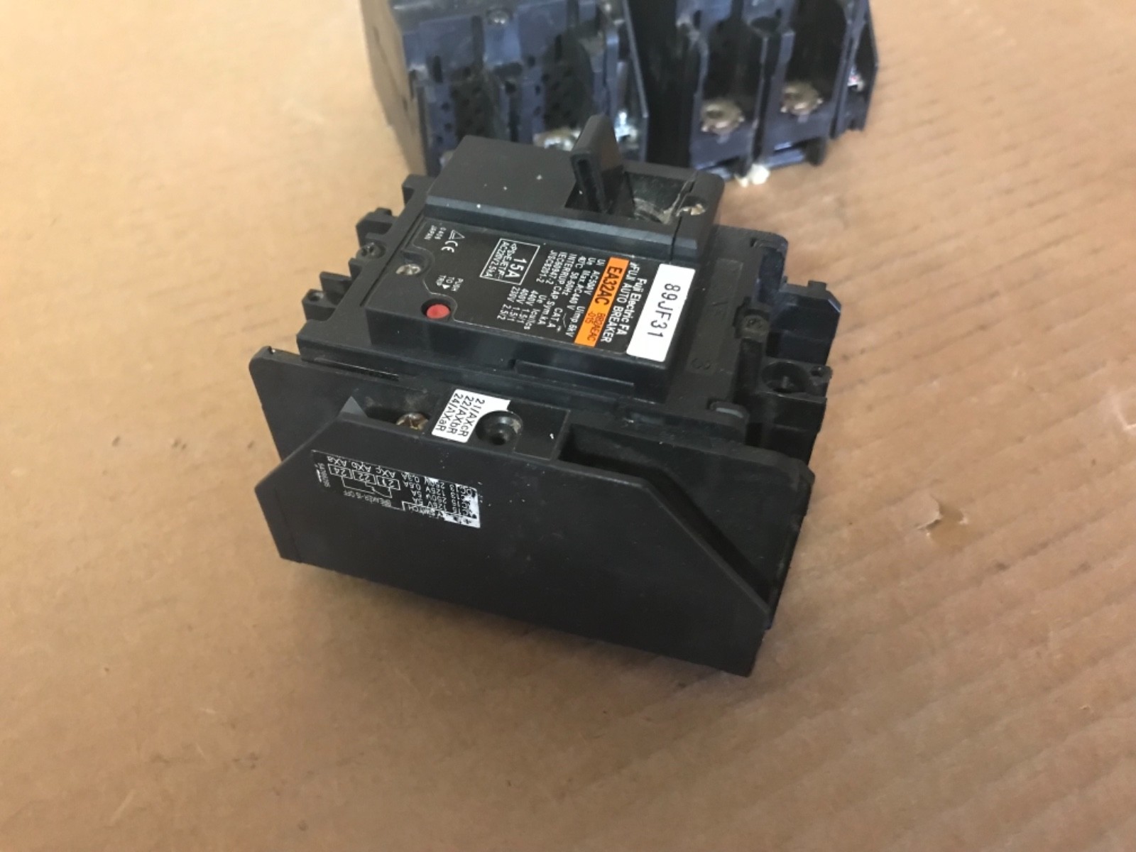 (Lot of 3) Fuji Electric FA Auto Breaker EA32AC 15 Amp 220 V Motor Disconnect