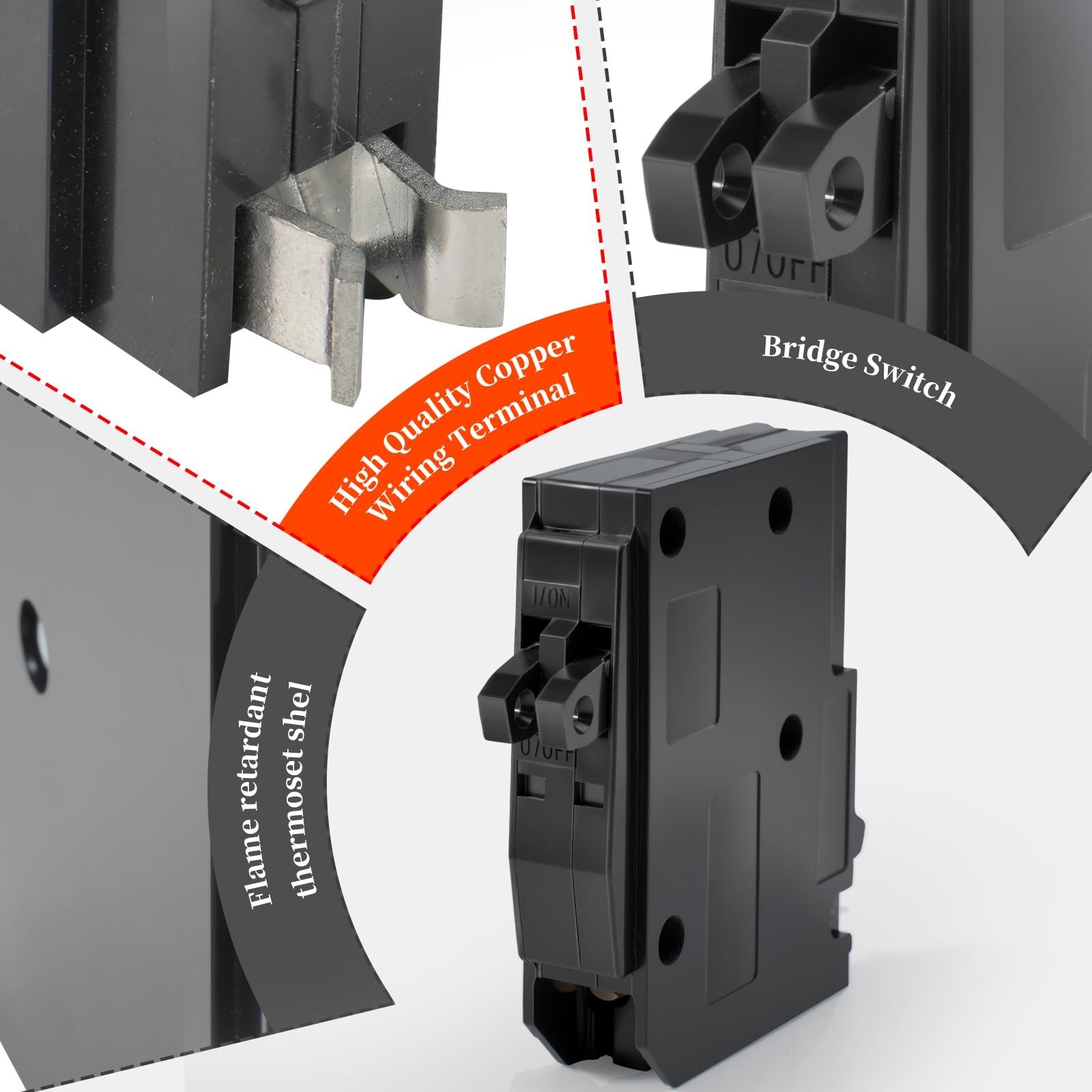 20A Tandem Mini Circuit Breaker 2 Pole 120/240VAC, Compatible with Load Centers