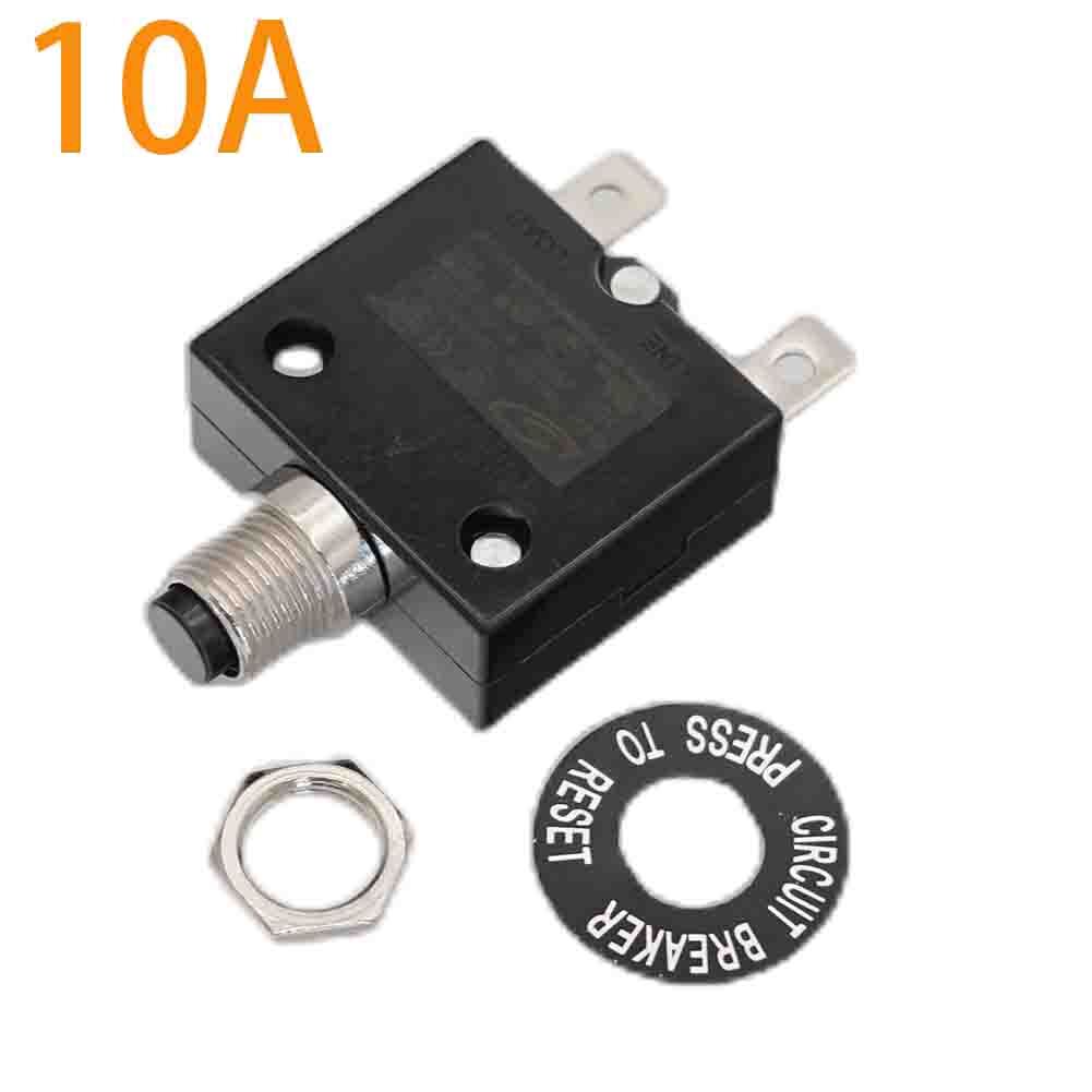 3x Universal 5-50 Amp Push Button Thermal Circuit Breaker 12-50V DC 125-250V NEW