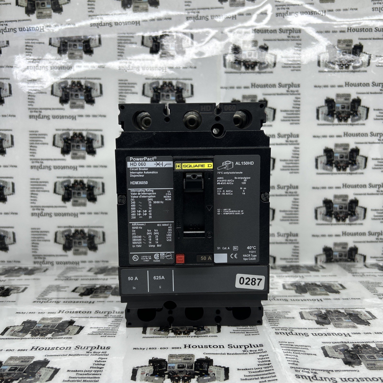 Square D HDM36050 Molded Case Breakers (MCCBs)
