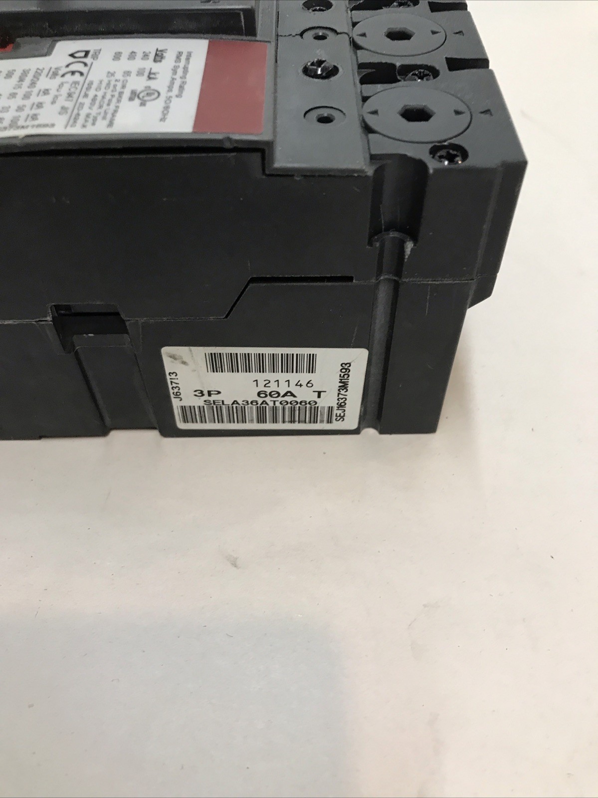 GE Spectra 40 Amp Circuit Breaker 3 Pole 600 VAC SELA36AT0060