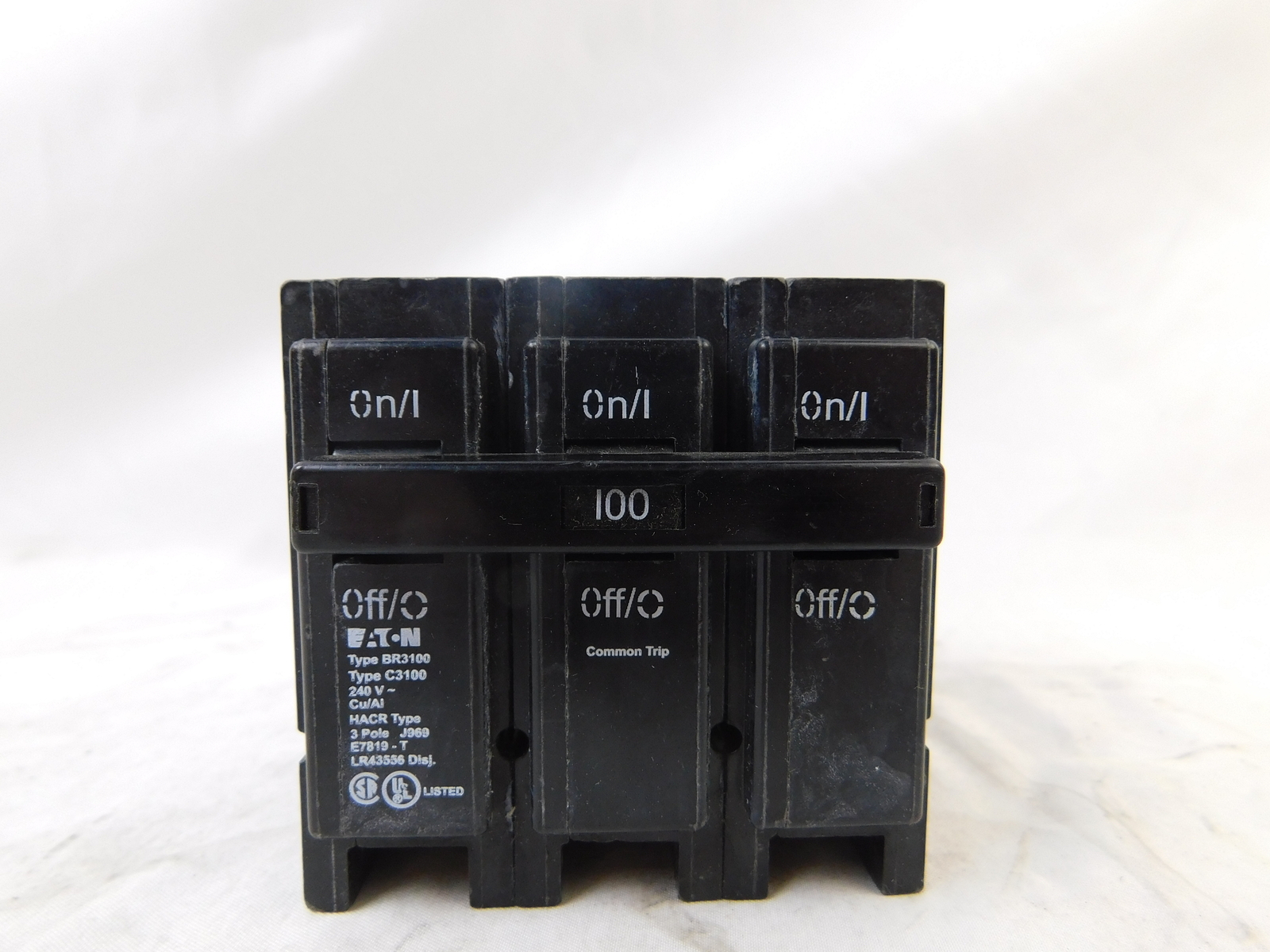 Eaton NSB BR3100 Miniature Circuit Breakers (MCBs) BR 3P 100A 120V 50/60Hz 3Ph E