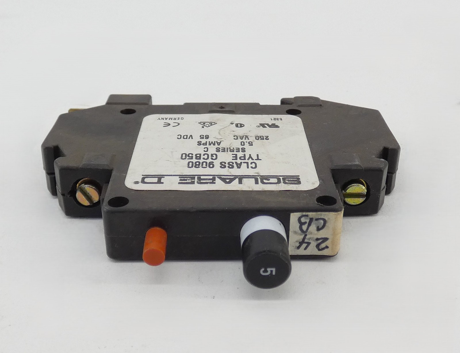*Lot of 3* Square D GCB50 Class 9080 Series C Circuit Protector 5A 250VAC/65VDC