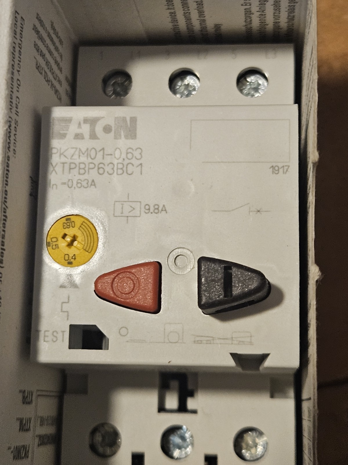Eaton PKZM01-0.63 Motor Circuit Breaker
