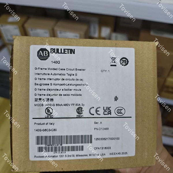 Allen‑Bradley 140G‑G6C3‑C80 80A MCCB 65kA | Free Shipping
