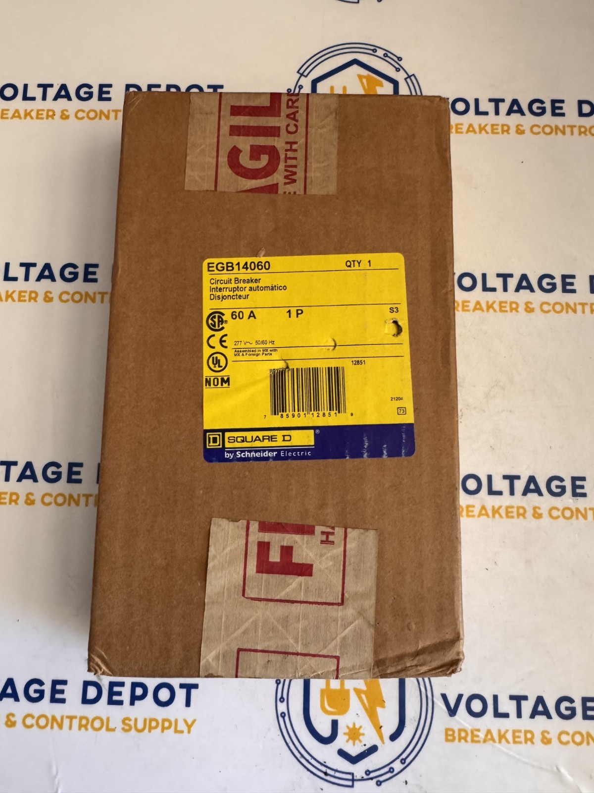 SQUARE D EGB14060 60A 277V 35kA 1P Bolt-on Circuit Breaker – wrnty