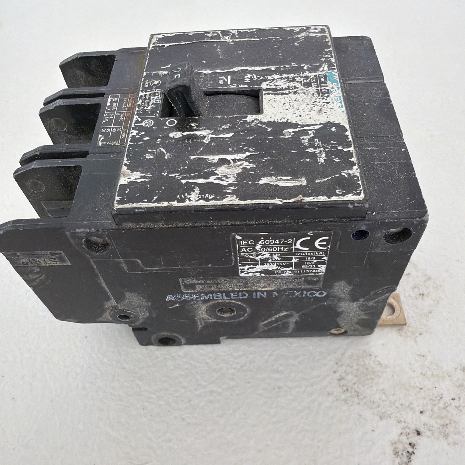 BQD325 – Siemens Bolt-on 480V 25A 3 pole circuit breaker 14kA@480V