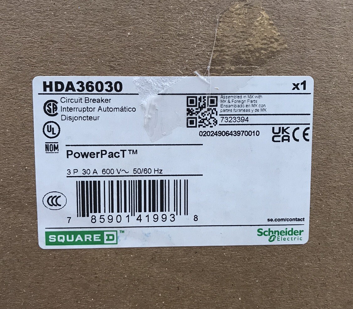 HOUSTON STOCK NEW SQUARE D HDA36030 POWERPACT HDA 30 AMP FREE 2 DAY AIR BUY NOW