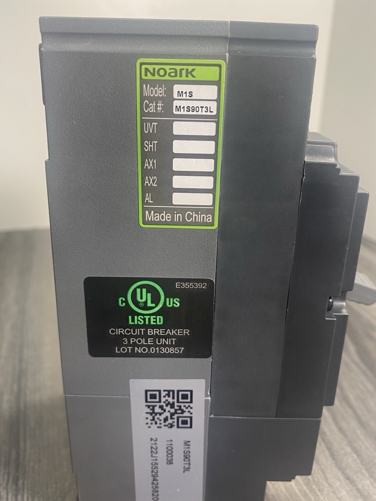 New Noark M1S90T3L 90A Molded Case Circuit Breaker 1100038 3-Pole 50/60Hz – USA