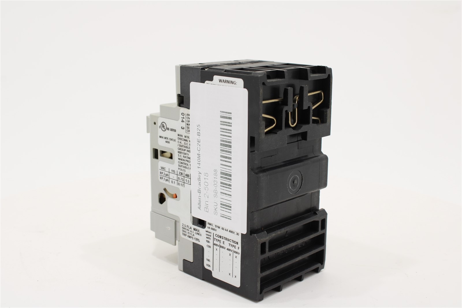 Allen-Bradley 140M-C2E-B25 Motor Protection Circuit Breaker | 3-Pole | 1.6-2.5A