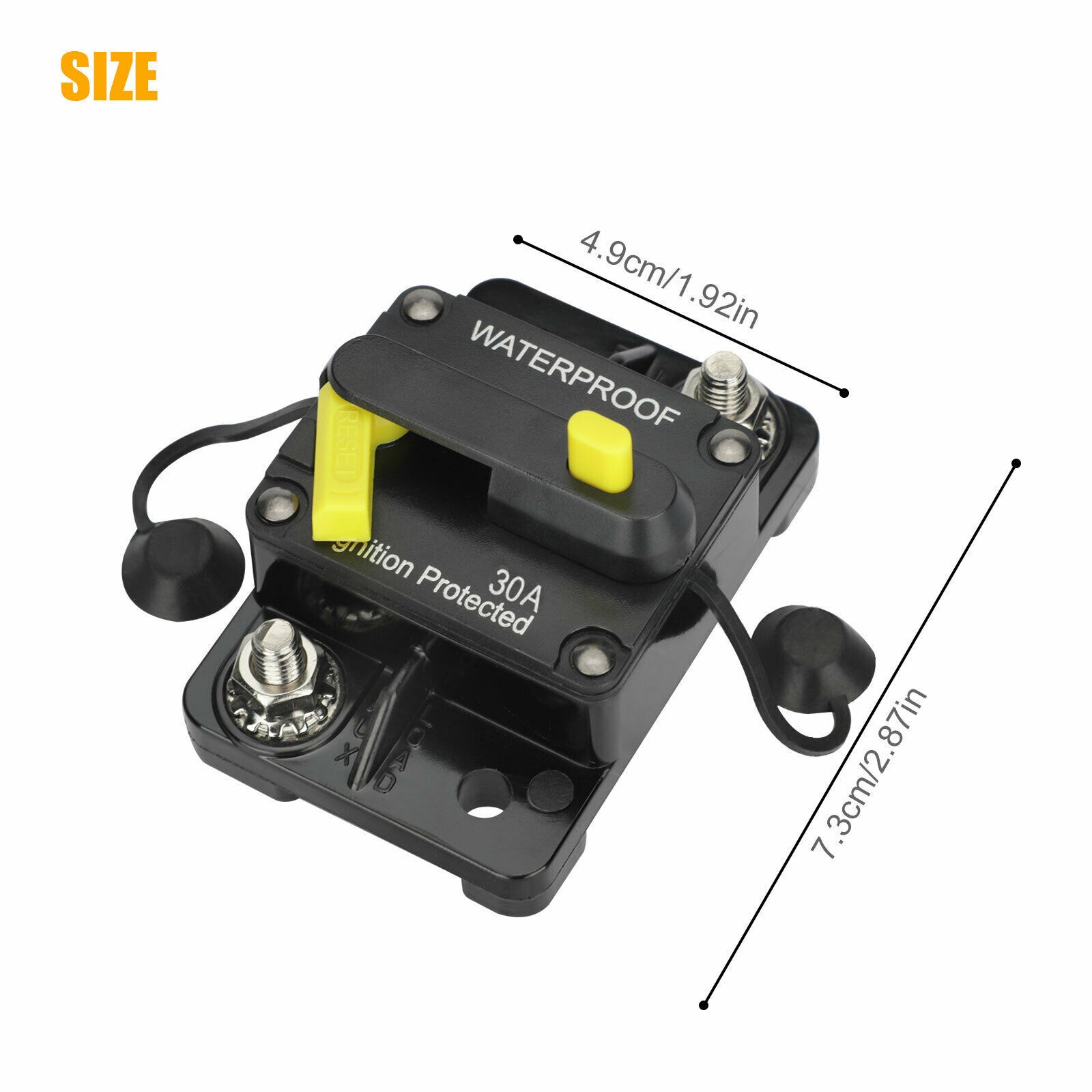 Waterproof Car Circuit Breaker Fuse Reset 30-300 Amp 12V-48V DC Car Boat Auto