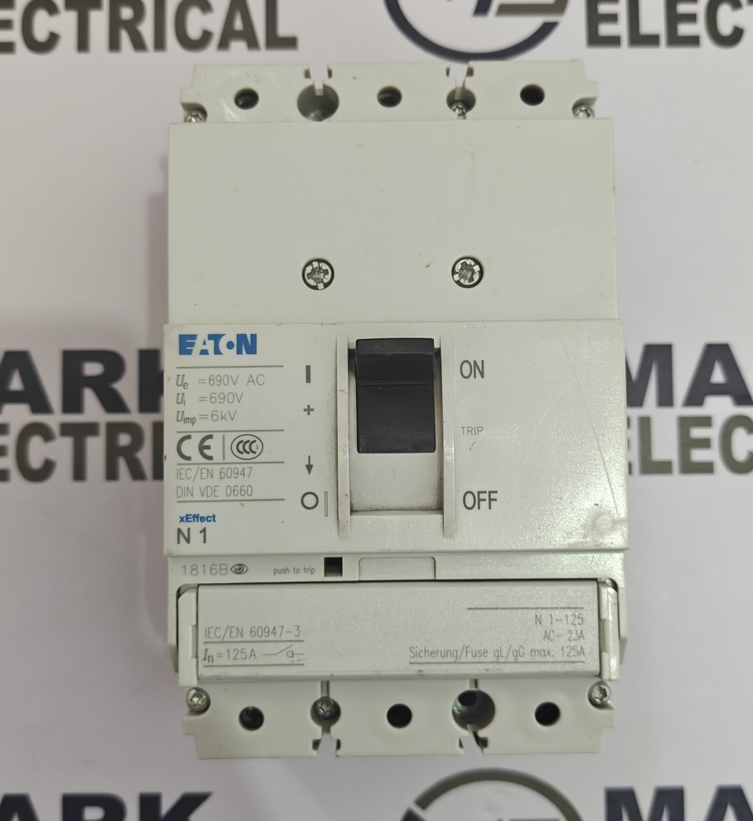 EATON N1-125 CIRCUIT BREAKER 125A 690VAC 6KV FREE FAST SHIPPING