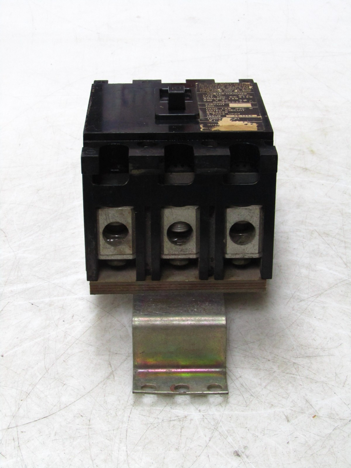 🙌 CUTLER-HAMMER 150 AMP I-LINE CIRCUIT BREAKER 240 VAC 3 POLE CC3150