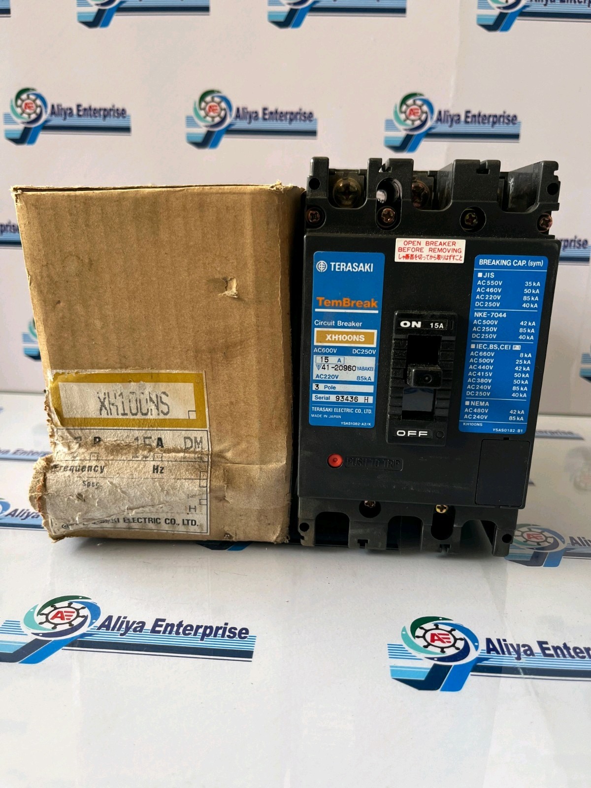 TERASAKI XH100NS TEMBREAK 15A 3POLE Circuit BREAKER FREE SHIPPING MADE IN JAPAN