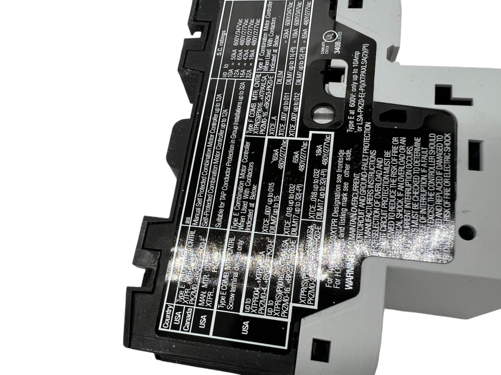 Eaton GENUINE PKZM01-2,5 Motor Protection Circuit Breaker XTPB2P5BC1