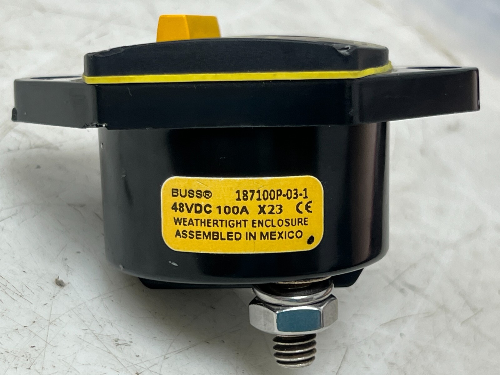 👀BUSS MRCB MARINE RATED PANEL MOUNT CIRCUIT BREAKER 100A 48 VDC D187100P-03-1