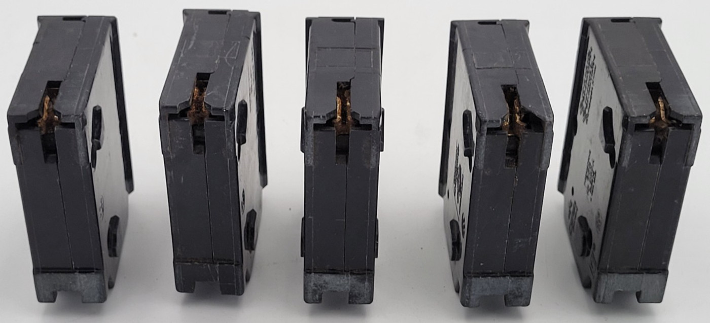 Square D HOM130 30 A 1-Pole 120 V Homeline Circuit Breaker USED (Lot of 5)