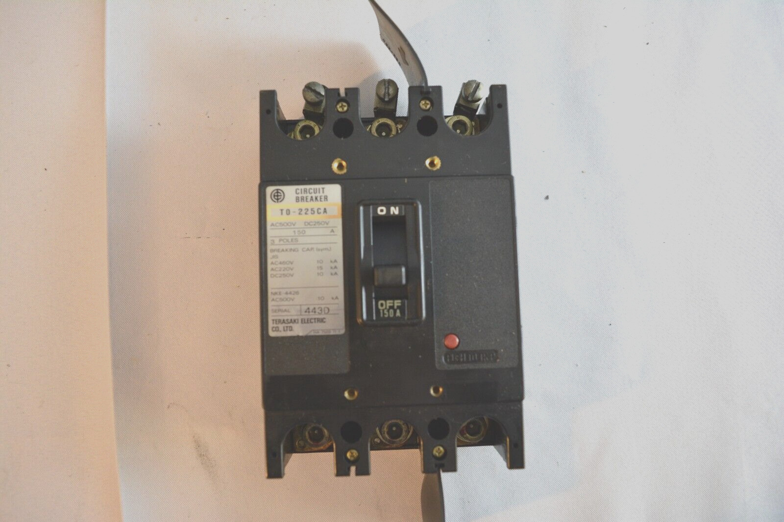 Terasaki T0-225CA, TO-225CA, Circuit Breaker, 150A, Used, WARRANTY