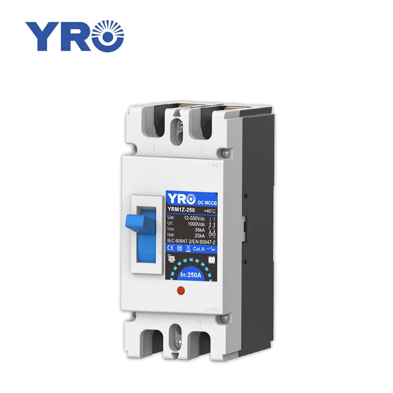 250A DC MCCB Solar Molded Case Circuit Breaker 2P 550V 160A 200A Overload Protec