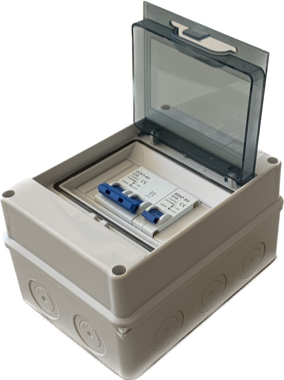 Circuit Breaker 5,10,16,20,32,40 Amp 1,2 pole IP65 Power Distribution Switch Box