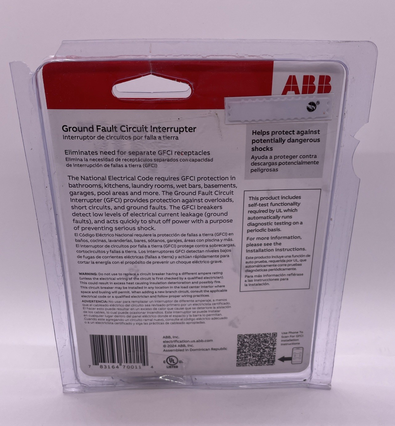 ABB Reliahome THQL1120GFTA 20A Ground Fault GFCI Circuit Breaker