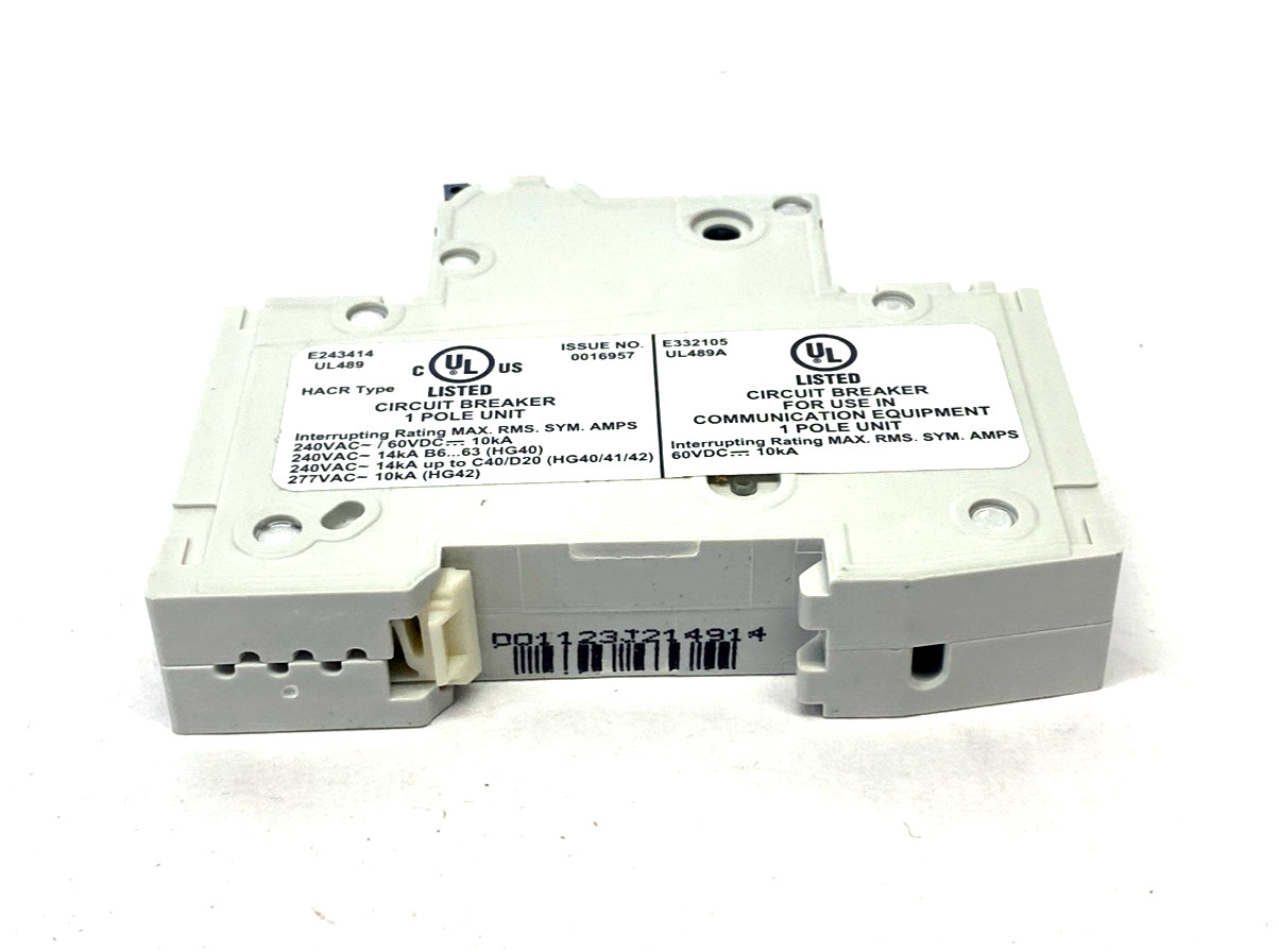 Siemens 5SJ4101-8HG40 Miniature Circuit Breaker 240V 14kA 1P 1A