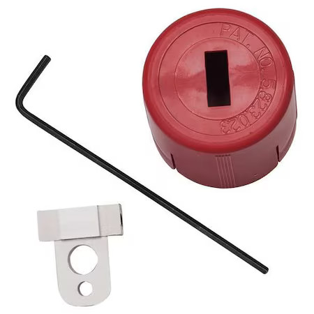 Brady 64540 Air Line Regulator Lockout, Red, Aluminum; Fiberglass Reinforced