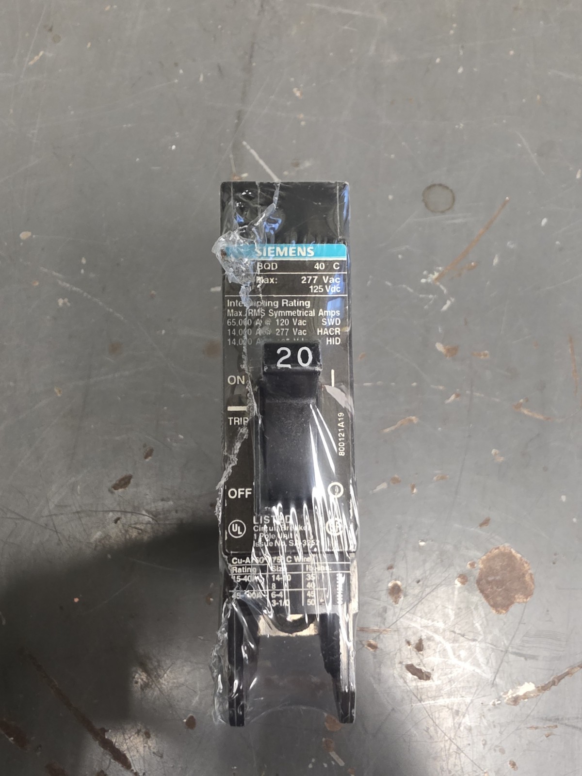 Siemens BQD 120-sur Circuit Breaker