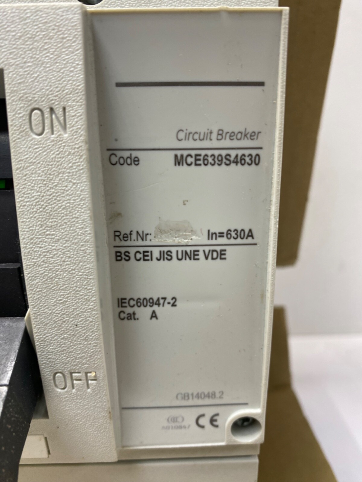 AEG circuit breaker MCE 639S MCE639S4630 / 4 Pole 630A