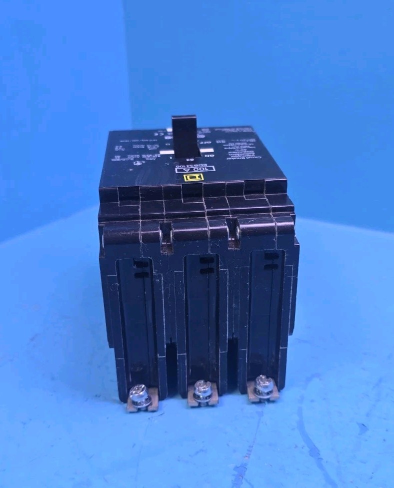 Square D EDB34100 100A 3Pole 480V Circuit Breaker