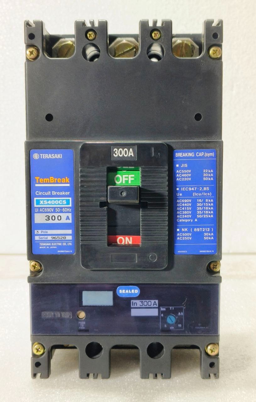 TERASAKI TEMBREAK XS400CS 300A 3-POLE MCCB CIRCUIT BREAKER 690V (USED) FREE SHIP