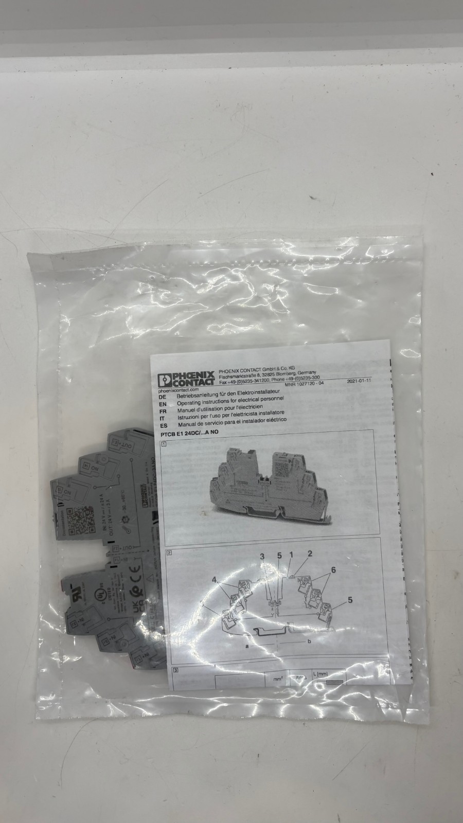 Phoenix Contact 2909904 PTCBE1 24DC/3A NO Electronic solid state circuit breaker
