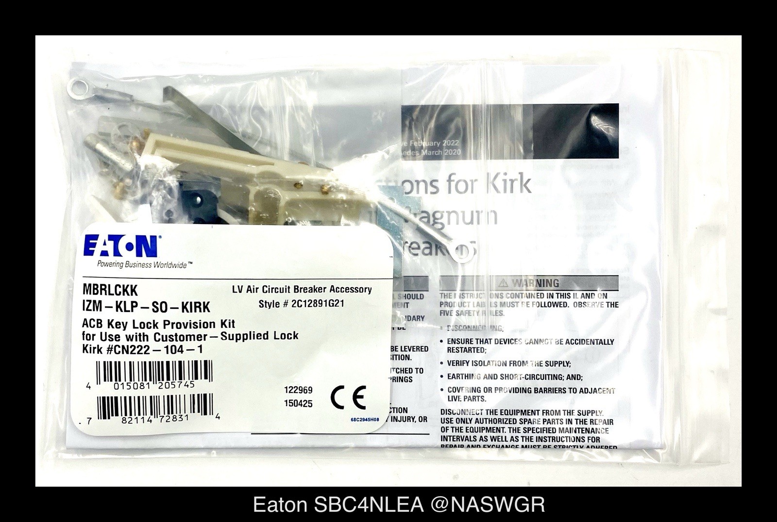 Eaton Magnum SB SBNC4N3LEA Circuit Breaker MO/DO – 4000A – Unused/Warranty