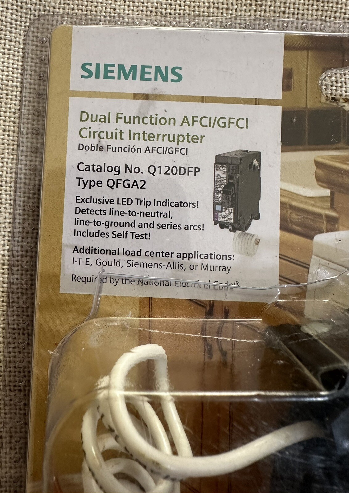 Siemens Q120DF 20-Amp AFCI/GFCI Dual Function Circuit Breakers GFGA2