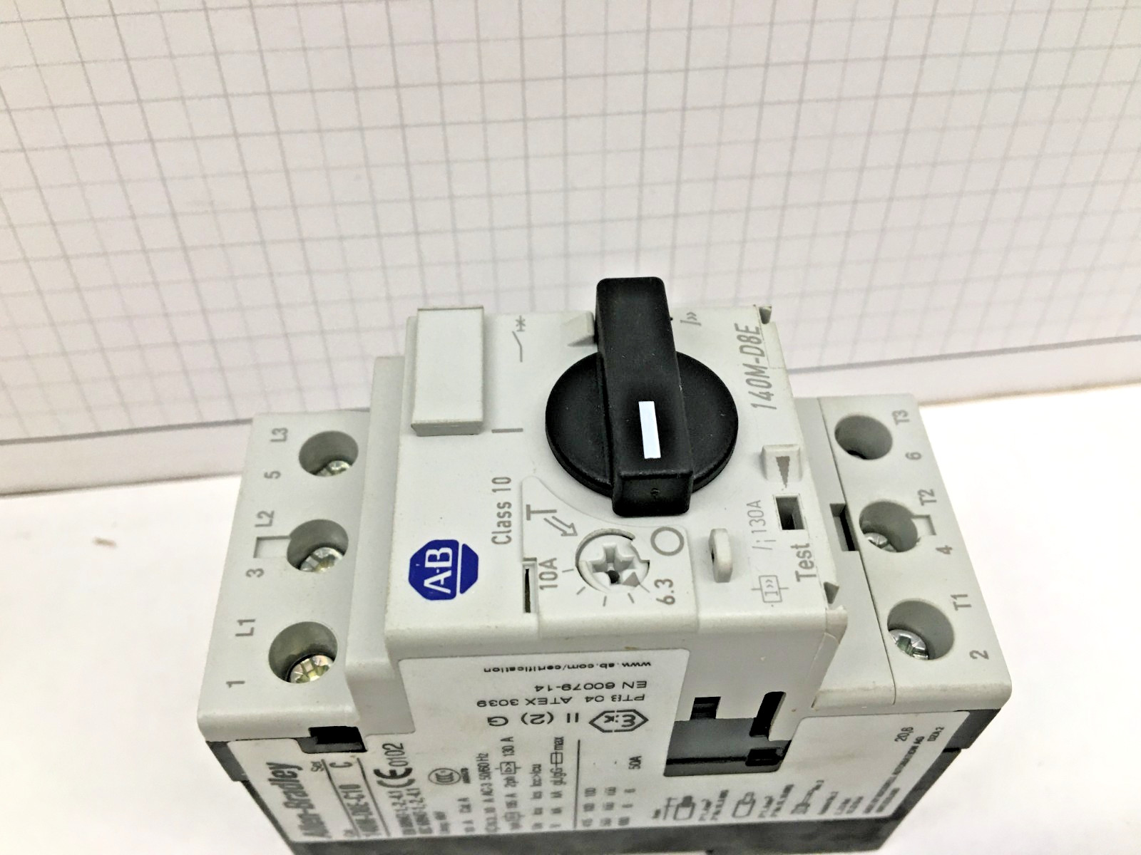 New Allen Bradley 140M-D8E-C10 Ser. C Motor Circuit Breaker 6.3-10A