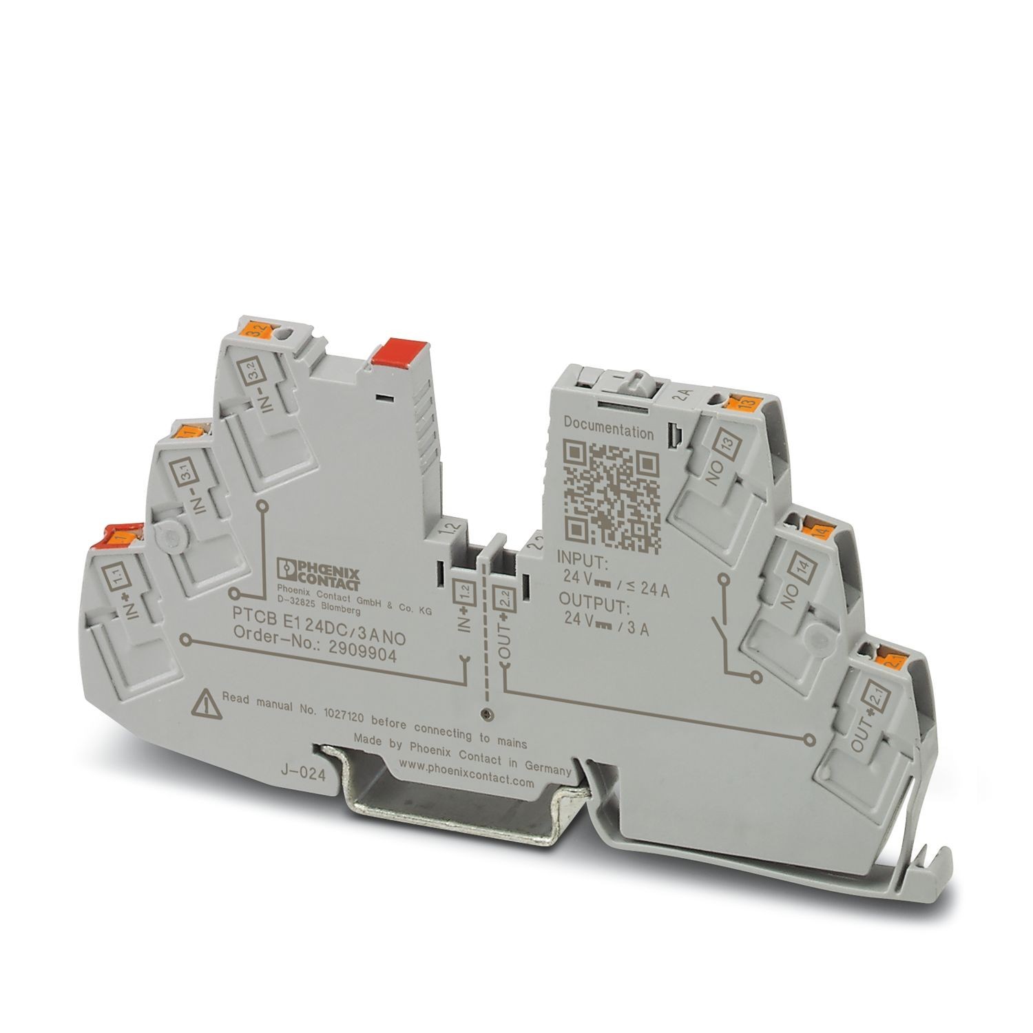 Phoenix Contact 2909904 PTCBE1 24DC/3A NO Electronic solid state circuit breaker