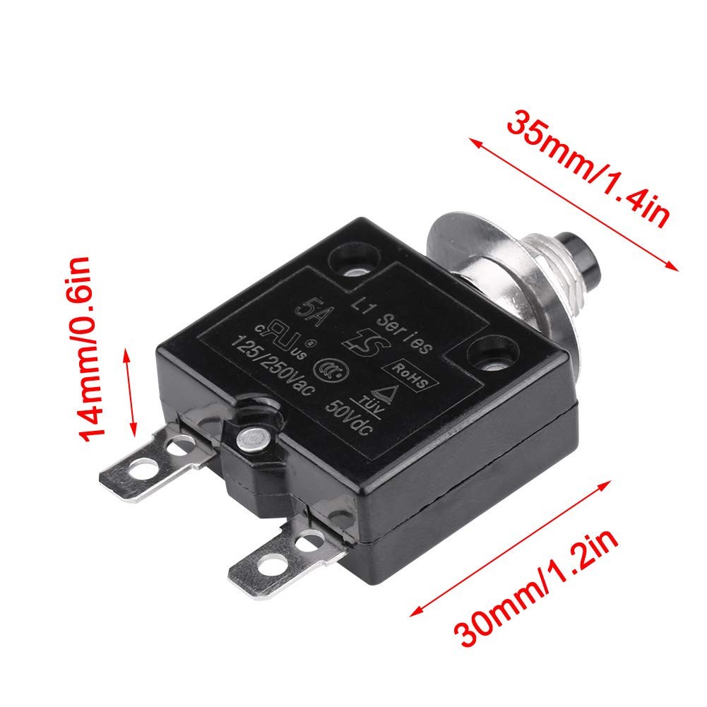 Thermal Circuit Breaker, Circuit Breaker 5A 8A 10A 15A 18A 20A 30A Optional R…