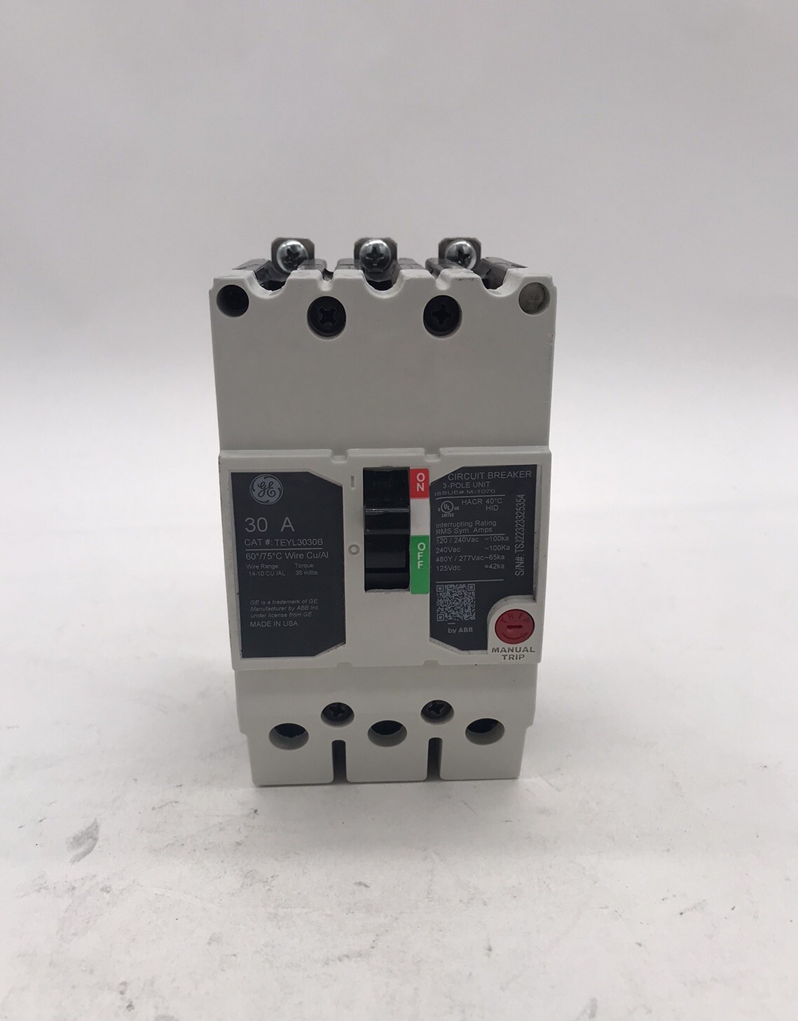 HOUSTON STOCK NEW GE TEYL3030B TYPE TEYL 30 AMP 480V FREE 2 DAY AIR SHIPPING