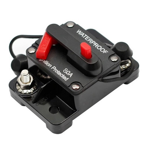 80Amp Circuit Breaker Fuse Reset 12V-48V DC Car Boat Auto Waterproof