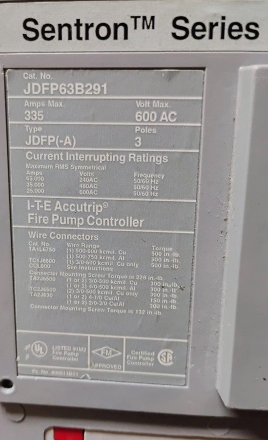 Siemens JDFP63B291 circuit breaker