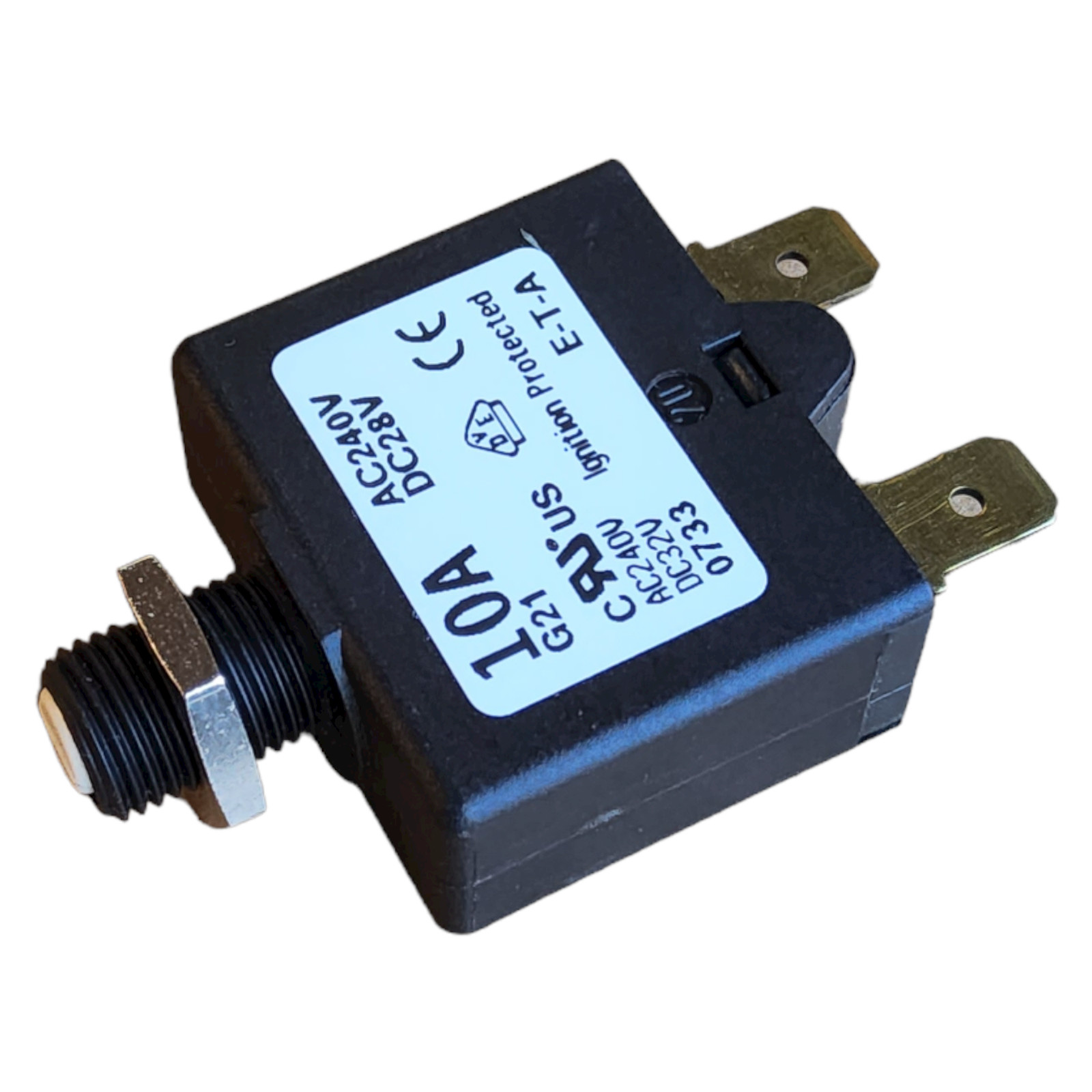 10A ETA Circuit Breaker Push To Reset Panel Tharmal AC 240V DC 28V 1658 with Nut