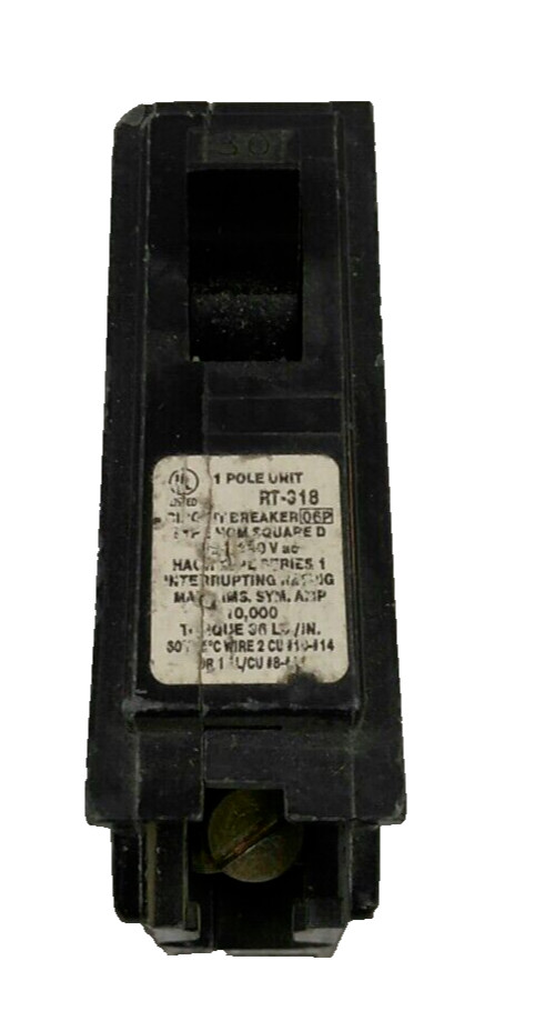SQUARE D/BREAKER/ HOM130 / 30A/1P/120/240V/ HOM/ OLD STYLE/use(34D2
