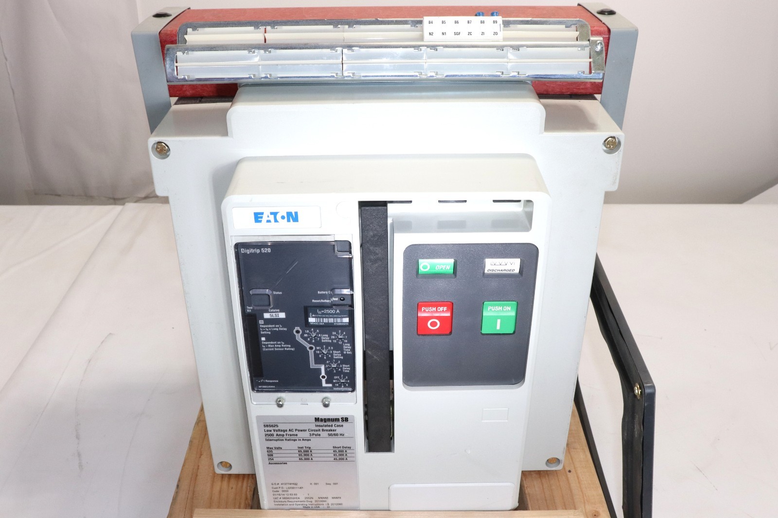 EATON SBS625 2500A 3PL LOW VOLTAGE AC POWER CIRCUIT BREAKER, MAGNUM SB, DIGITRIP