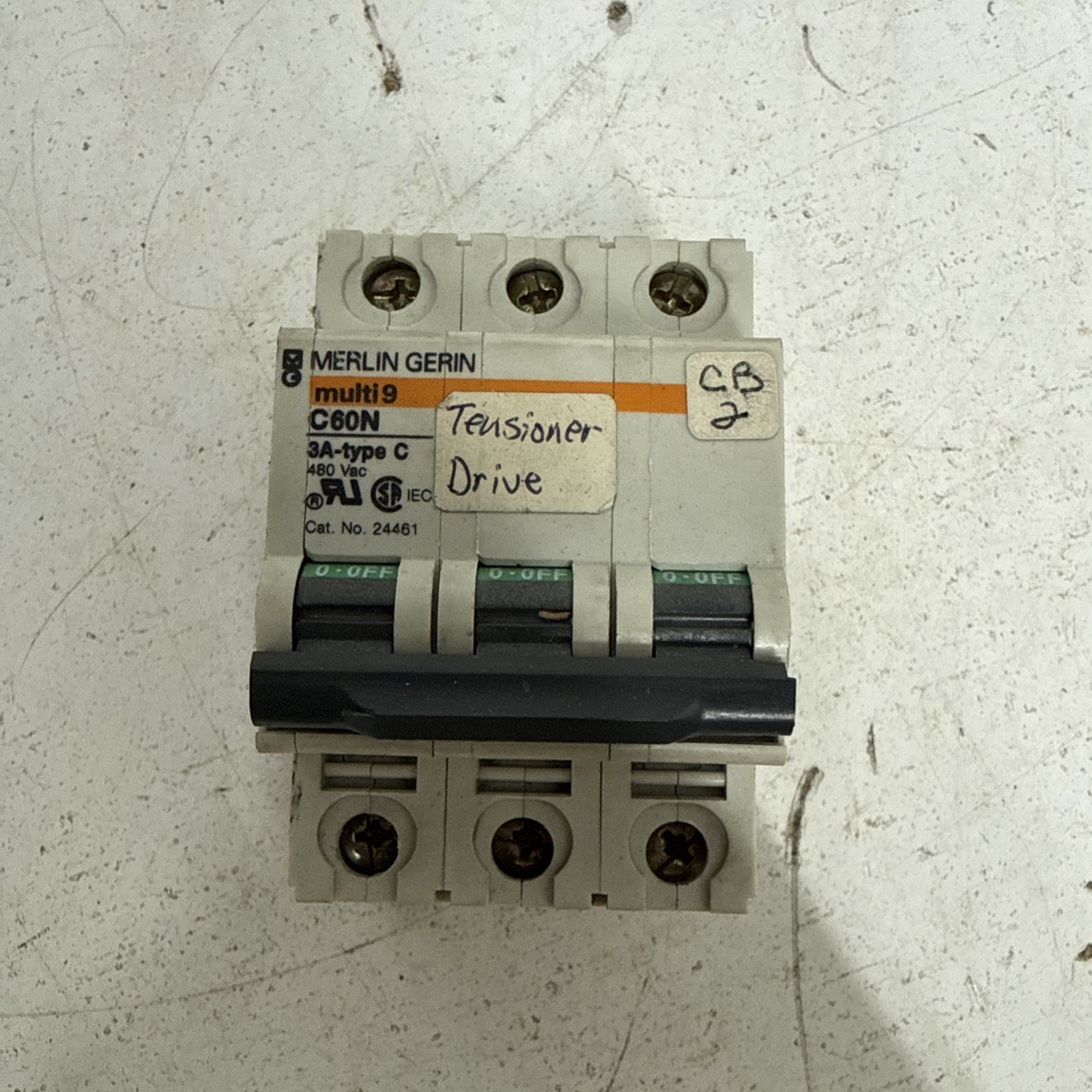 Merlin Gerin Square D 3A Type C 480VAC Circuit Breaker C60N **USED**