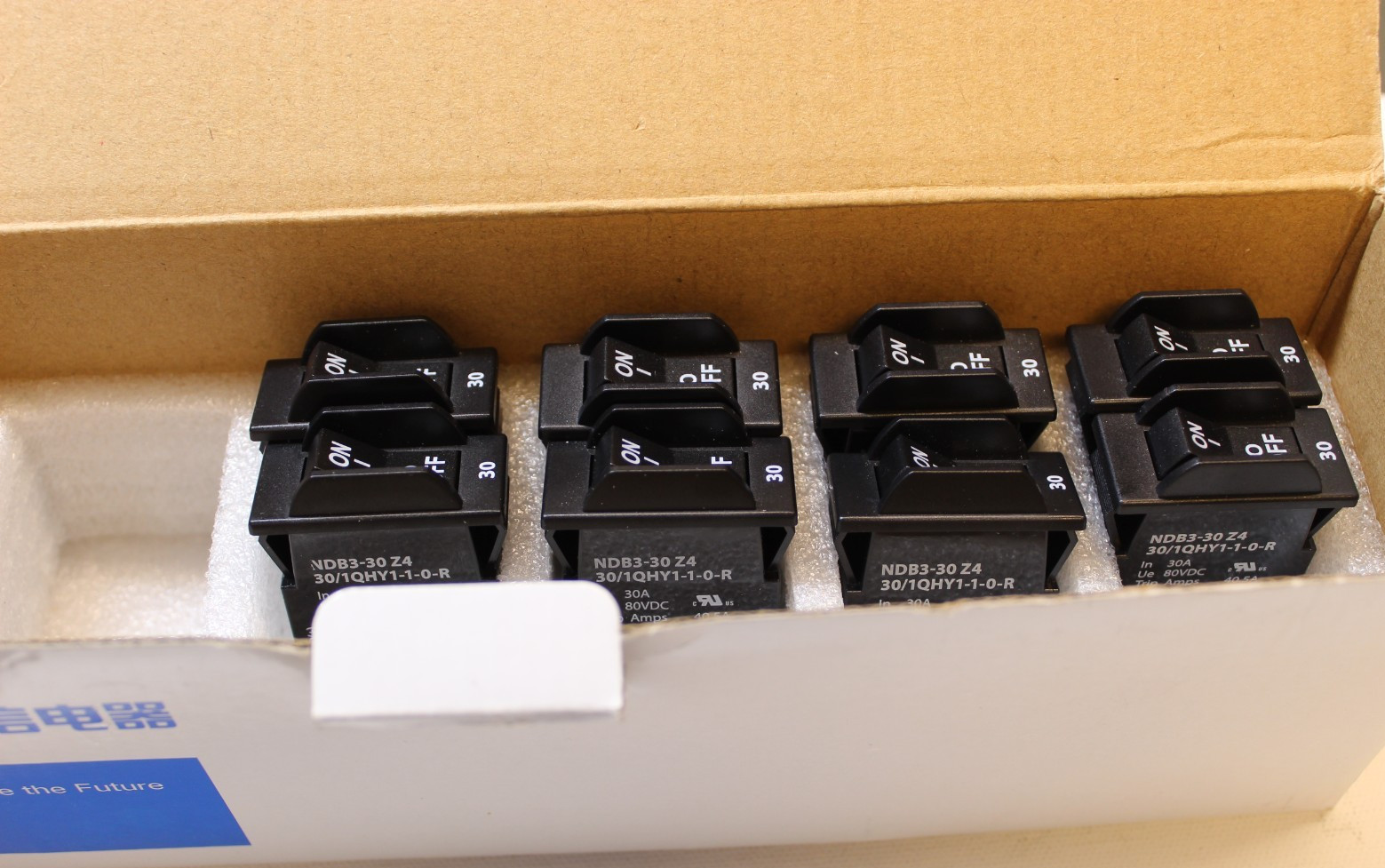 Lot of 8 Nader Circuit breakers , 1Pole, 30 Amp ,Medum Trip Curve, Snap-in