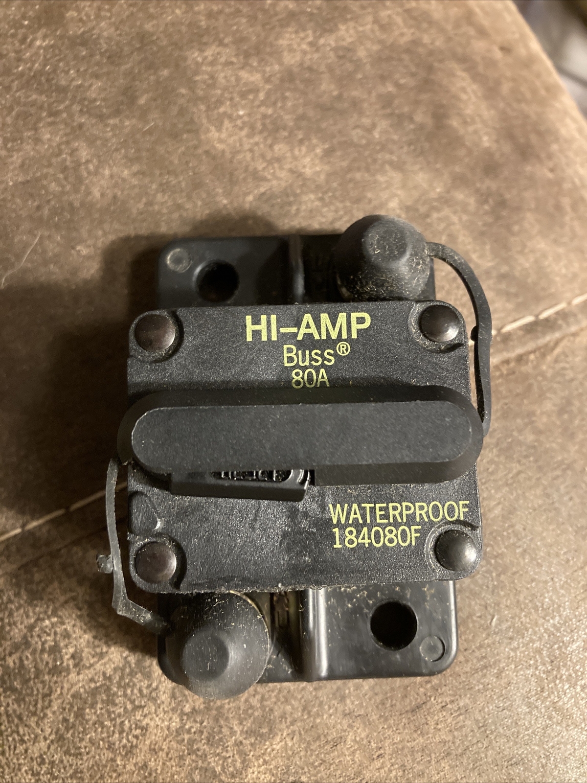 Buss 80 Amp Hi-Amp Waterproof Breaker Manual Reset New Old Stock