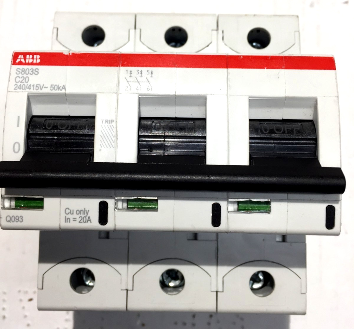ABB S8035 C-20 3-Pole High Performance Circuit Breaker 40A 50kA 240/415V (KK)