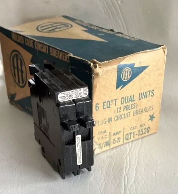 New ITE QT1-1520 15A 20A TANDEM Circuit Breaker CLOSED CLIP EQ-T QTI1520 New!