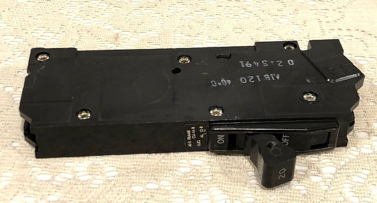 SQUARE D AlB 120 20Amp Single Pole Unit 1 phase PANEL CIRCUIT BREAKER used