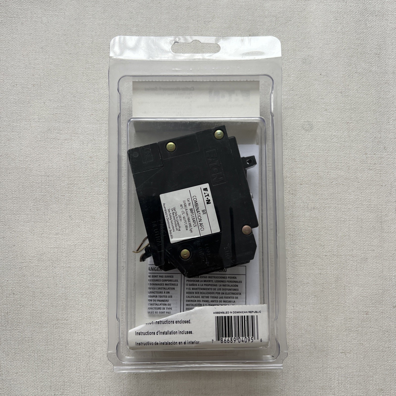Eaton BRP 115AFCS Circuit Breaker 15A 120V AFCI Single Pole